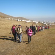 Hiking goup in Mongolia 2015